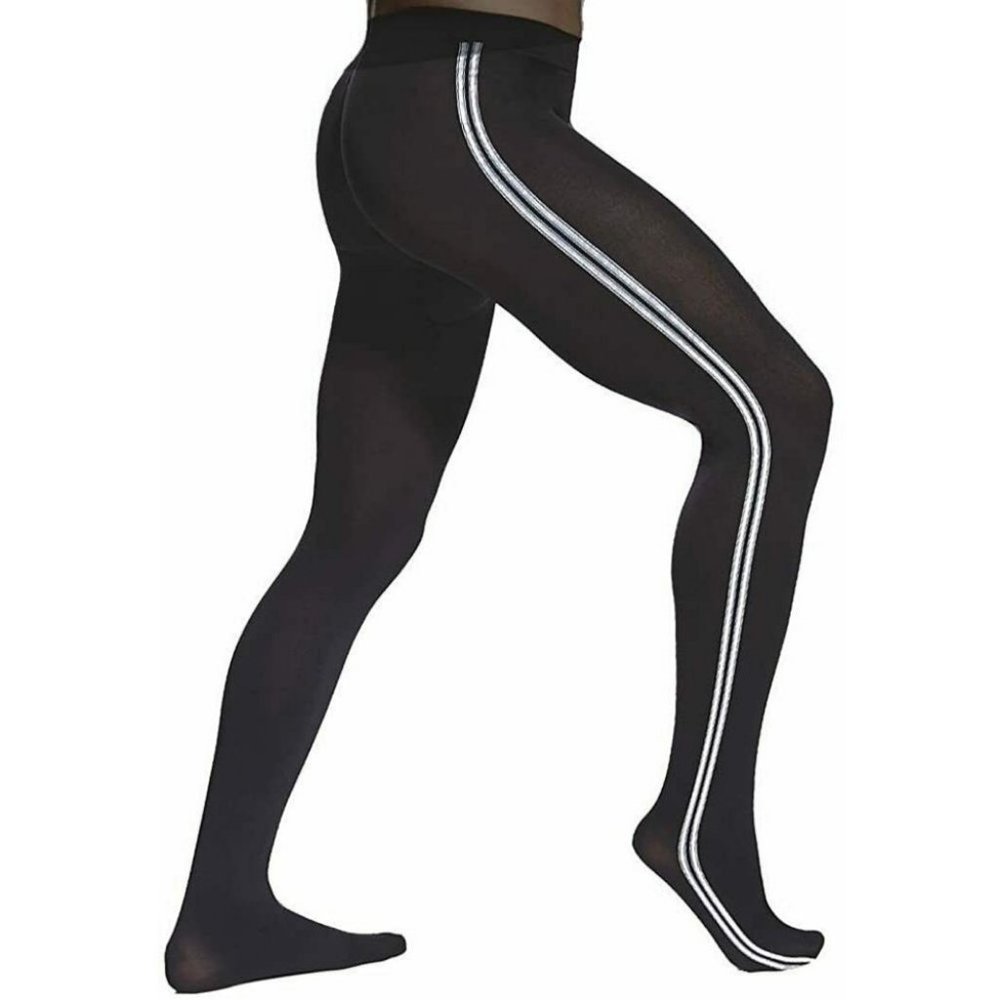 Mens Opaque Tights 60 Denier SPORT GRAY Stripe